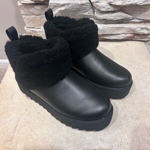 UGG Black Shearling Lined Boots